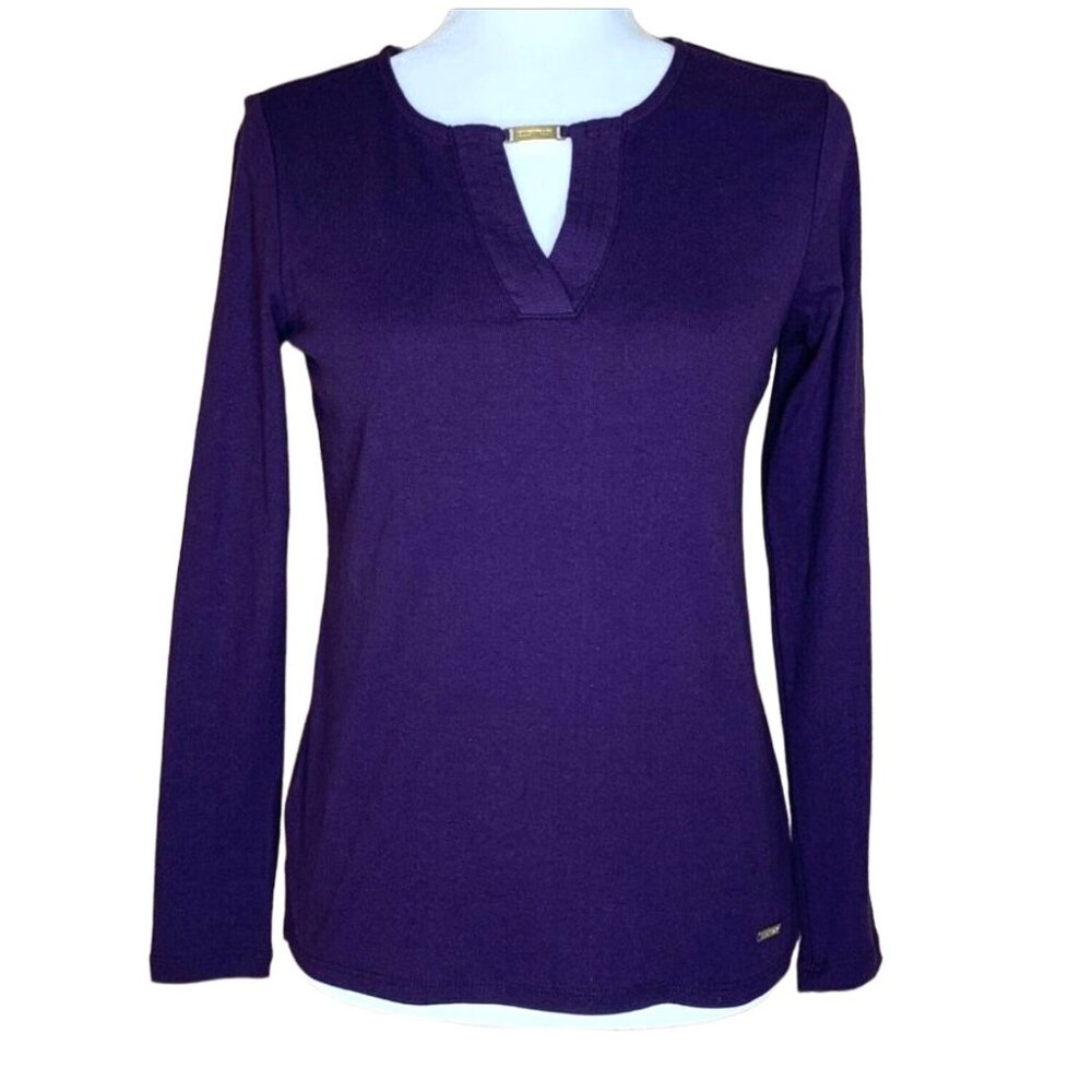 Ellen Tracy Women's Crew Neck Long Sleeve Sweaters Blackberry Size S Petite - Picture 1 of 10
